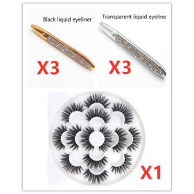 False Eyelashes Self-adhesive Eyeliner Multicolor (Option: Mix packing-Set1)