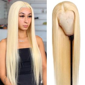 613 Honey Blonde 13x4 Lace Front Human Hair Wig, Straight Lace Front Wig, 150 Density (Option: 12 inch)