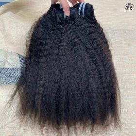 Single Donor Raw Indian Unprocessed Hair Vendors (Option: Kinky Straight-14Inches)