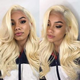 13x4 Lace Front Human Hair Wigs 613 Body Wave Density (Option: 8inch)