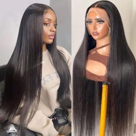 13x4 Lace Front Human Hair Wig, Straight Wig Natural Color, 150 Density (Option: 22 inch)
